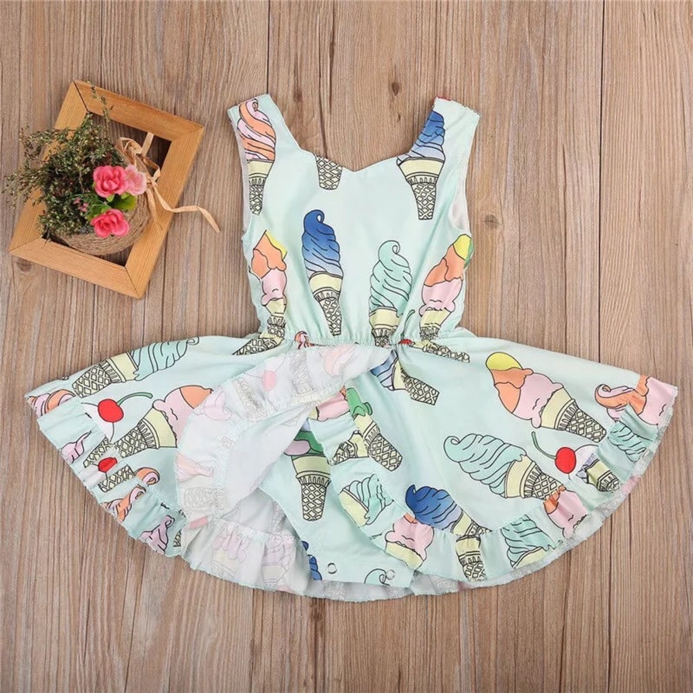 NWT Summer girls Floral Romper Dress Jumpsuit